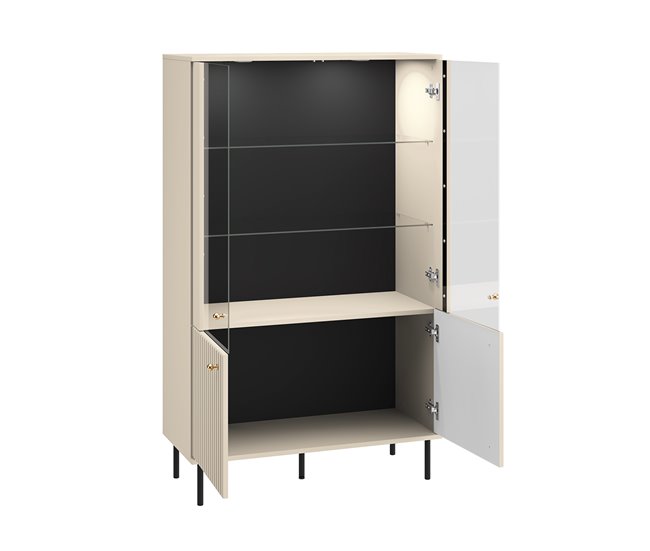 Conforama Vajillero 4 Puertas Con LED Nova Cachemira