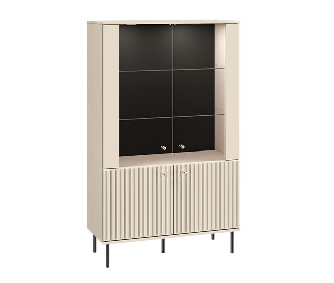 Conforama Vajillero 4 puertas con LED Nova Cachemira