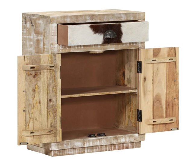 Conforama vidaXL Aparador de madera maciza de mango 60x30x75 cm