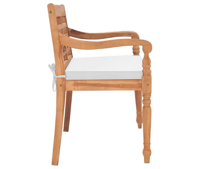 Conforama VidaXL Banco Batavia Con Cojines 120 Cm Teca