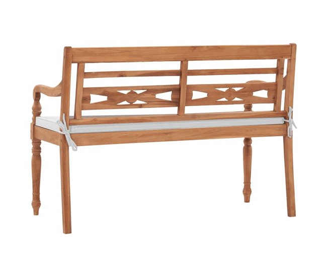 Conforama VidaXL Banco Batavia Con Cojines 120 Cm Teca