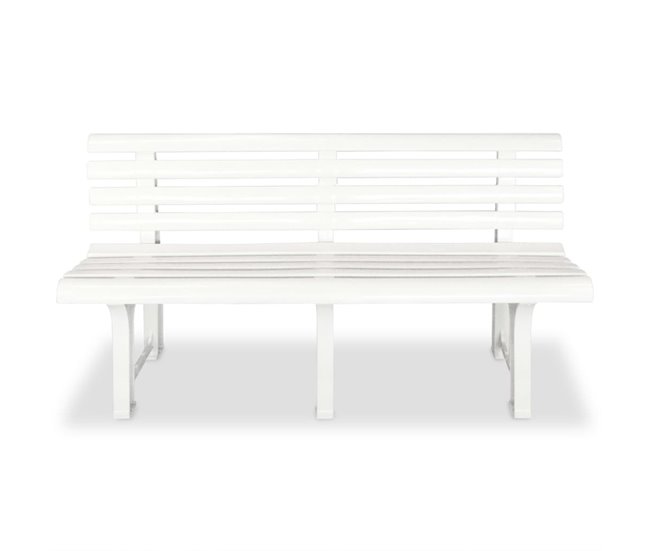 Conforama VidaXL Banco De Jardín 145 5 Cm Plástico Blanco