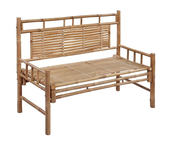 Conforama VidaXL Banco De Jardín Con Cojín Bambú 120 Cm