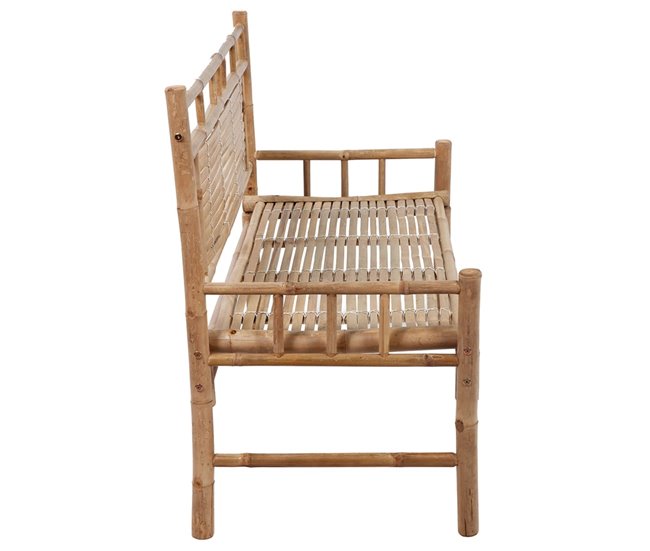 Conforama VidaXL Banco De Jardín Con Cojín Bambú 120 Cm