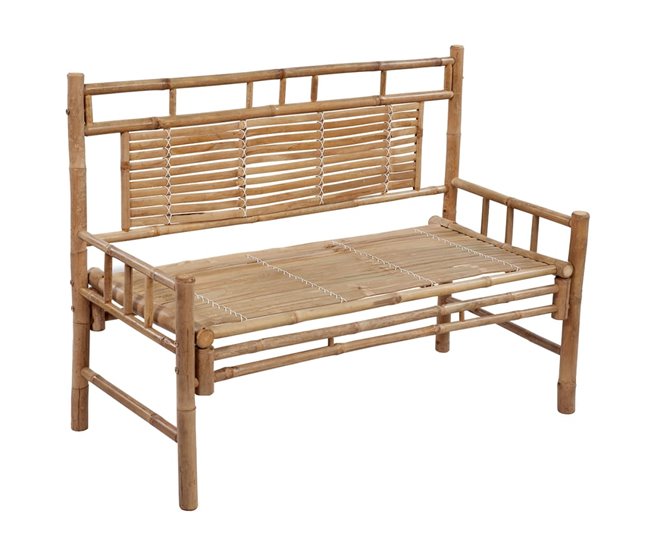 Conforama VidaXL Banco De Jardín Con Cojín Bambú 120 Cm