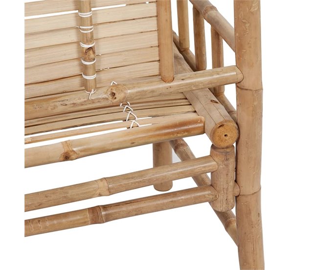 Conforama VidaXL Banco De Jardín Con Cojín Bambú 120 Cm