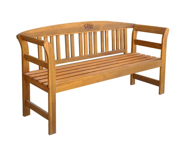 Conforama VidaXL Banco De Jardín Con Cojín Madera Maciza De Acacia 157 Cm