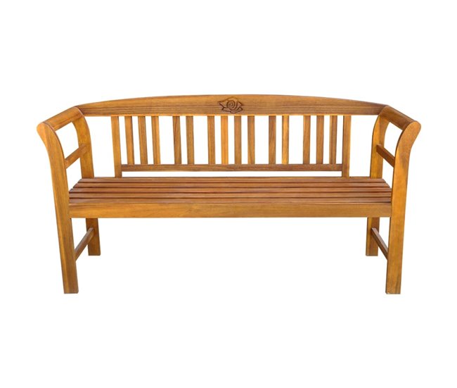 Conforama VidaXL Banco De Jardín Con Cojín Madera Maciza De Acacia 157 Cm