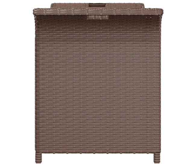 Conforama VidaXL Banco De Jardín Con Cojín Ratán Sintético Marrón 116x46x57 Cm