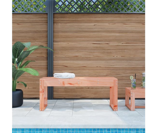 Conforama VidaXL Banco De Jardín Madera Maciza De Abeto Douglas 110x38x45 Cm