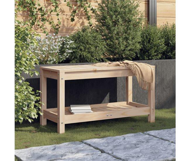 Conforama VidaXL Banco De Jardín Madera Maciza De Pino 82 5x35x45 Cm