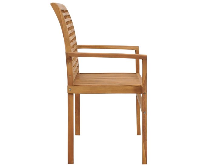 Conforama VidaXL Banco De Jardín Madera Maciza De Teca Con Cojín Verde 112 Cm