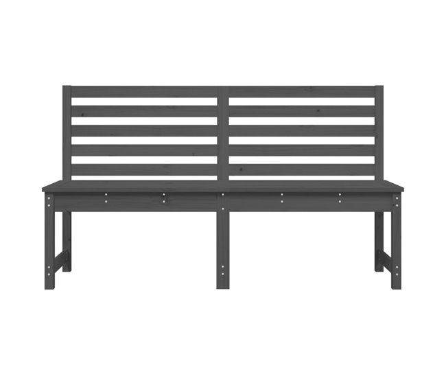 Conforama VidaXL Banco De Jardín Madera Maciza Pino Gris 157 5 Cm