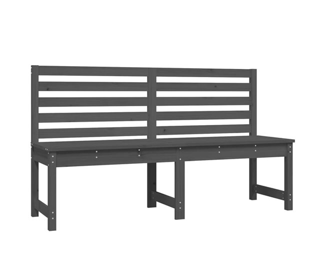 Conforama vidaXL Banco de jardín madera maciza pino gris 157 5 cm