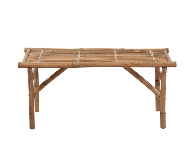 Conforama VidaXL Banco De Jardín Plegable Con Cojín Bambú 118 Cm