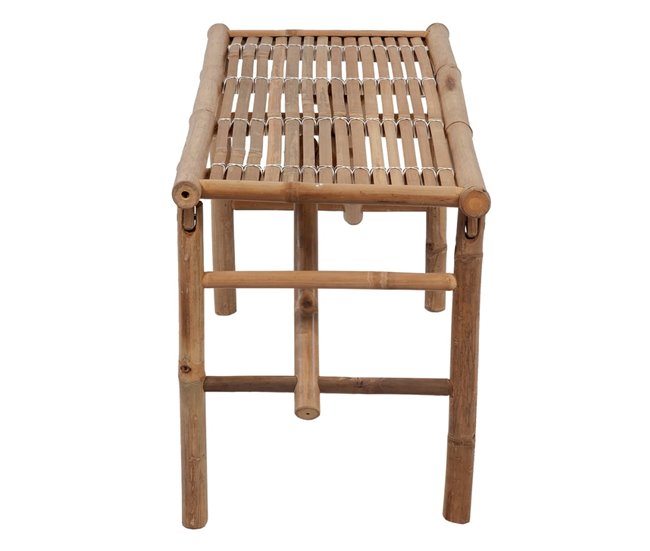 Conforama VidaXL Banco De Jardín Plegable Con Cojín Bambú 118 Cm