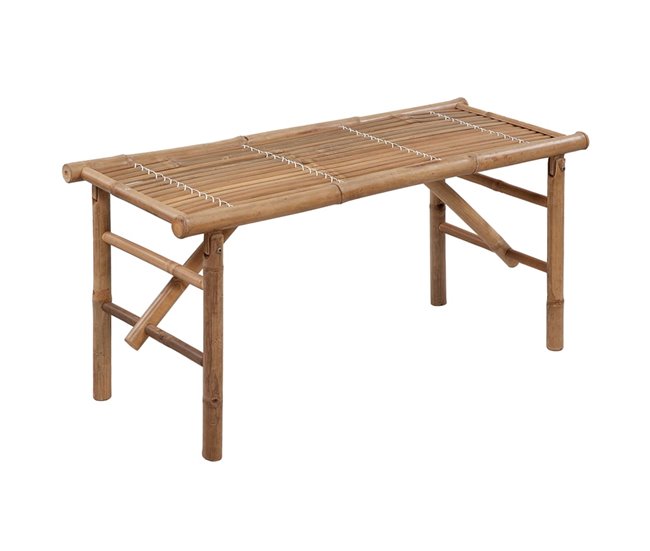 Conforama VidaXL Banco De Jardín Plegable Con Cojín Bambú 118 Cm
