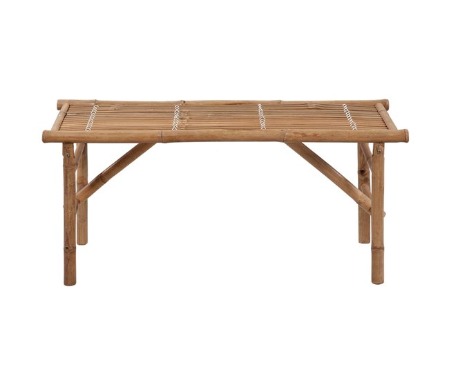 Conforama VidaXL Banco De Jardín Plegable Con Cojín Bambú 118 Cm