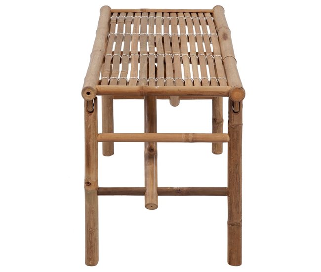 Conforama VidaXL Banco De Jardín Plegable Con Cojín Bambú 118 Cm