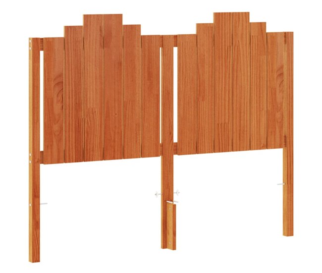 Conforama vidaXL Cabecero de cama madera maciza de pino marrón cera 135 cm