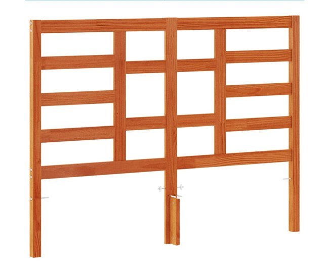 Conforama vidaXL Cabecero de cama madera maciza de pino marrón cera 135 cm