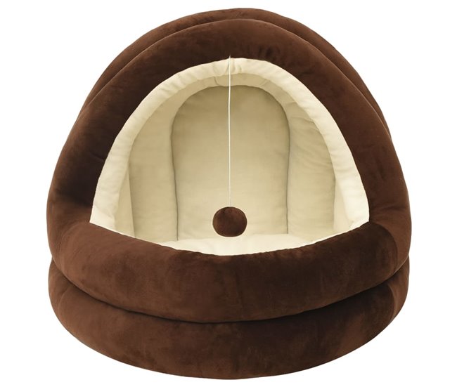 Conforama VidaXL Cama Para Gatos Color Marrón Y Crema 40x40x35 Cm