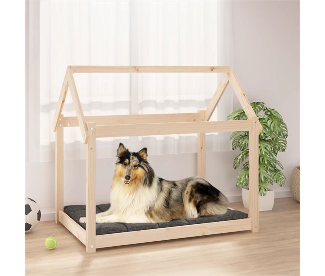 Conforama VidaXL Cama Para Perros Madera Maciza De Pino 101x70x90 Cm