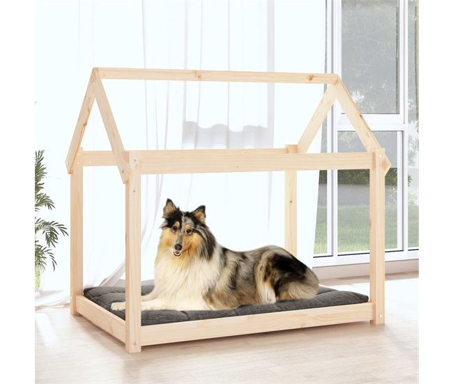 Conforama VidaXL Cama Para Perros Madera Maciza De Pino 101x70x90 Cm
