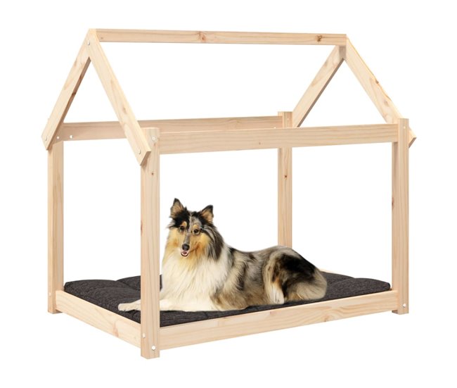 Conforama VidaXL Cama Para Perros Madera Maciza De Pino 101x70x90 Cm