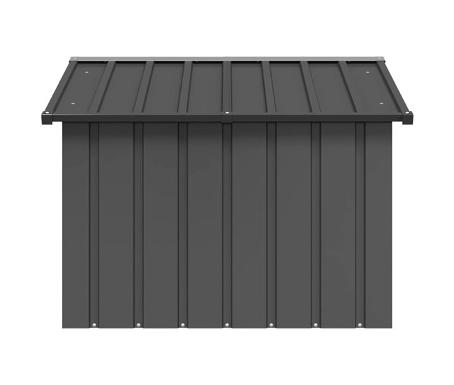 Conforama VidaXL Casa De Perro Acero Galvanizado Antracita 116 5x103x81 5 Cm