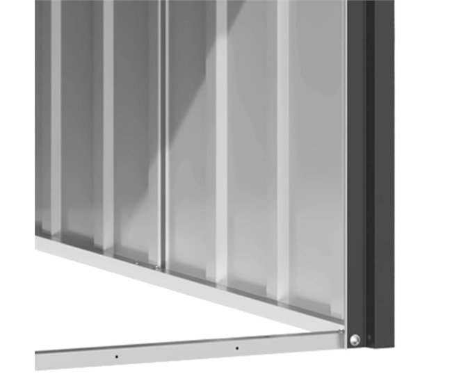 Conforama VidaXL Casa De Perro Acero Galvanizado Antracita 116 5x103x81 5 Cm