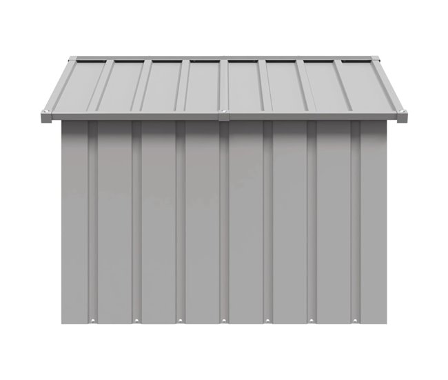 Conforama VidaXL Casa Para Perros Acero Galvanizado Gris 116 5x153x81 5 Cm