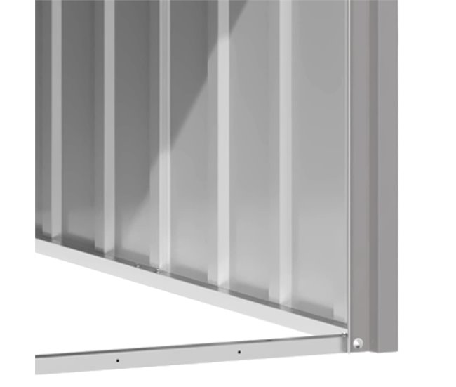 Conforama VidaXL Casa Para Perros Acero Galvanizado Gris 116 5x153x81 5 Cm