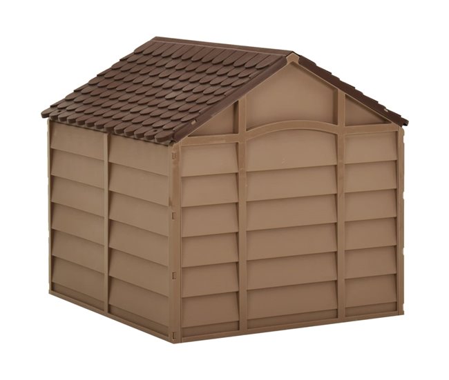 Conforama VidaXL Caseta Para Perros Marrón PP 71x71 5x68 Cm