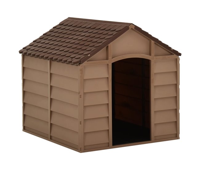 Conforama vidaXL Caseta para perros marrón PP 71x71 5x68 cm