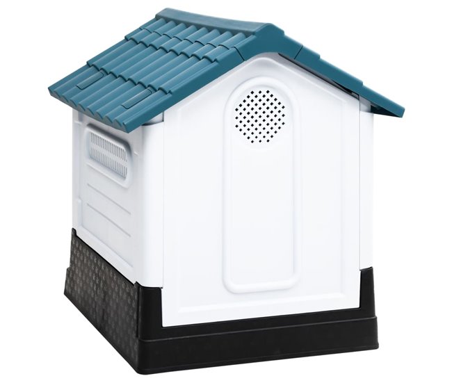 Conforama VidaXL Caseta Para Perros Polipropileno Azul 57x68x66 Cm