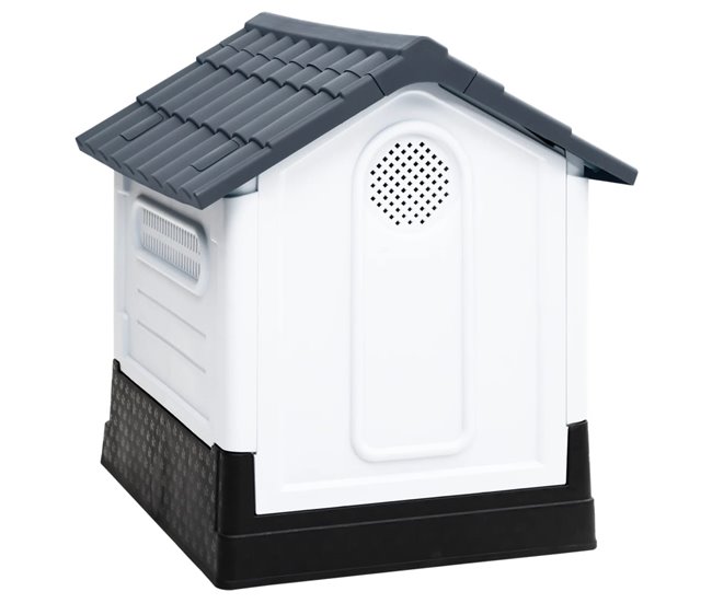 Conforama VidaXL Caseta Para Perros Polipropileno Gris 57x68x66 Cm