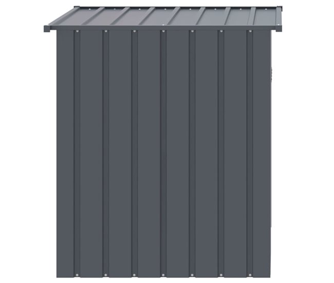 Conforama VidaXL Caseta Perros Con Tejado Acero Galvanizado Gris 110x103x109 Cm