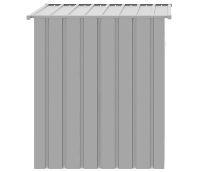 Conforama VidaXL Caseta Perros Tejado Acero Galvanizado Gris Claro 110x103x109cm