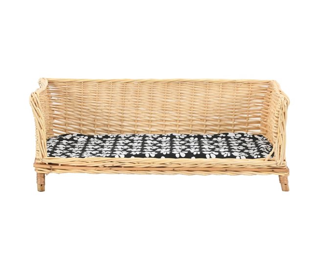 Conforama VidaXL Cesta Para Perros Con Cojín Sauce Natural 90x54x35 Cm
