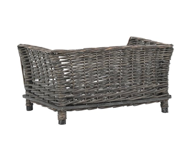 Conforama VidaXL Cesta Para Perros Con Cojín Sauce Natural Gris 50x33x30 Cm