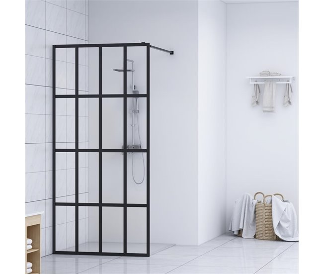 Conforama VidaXL Mampara De Ducha De Vidrio Templado Transparente 90x195 Cm