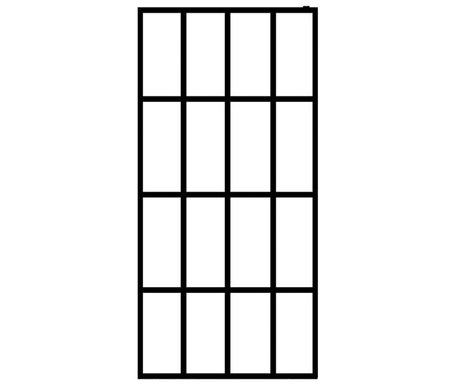 Conforama VidaXL Mampara De Ducha De Vidrio Templado Transparente 90x195 Cm