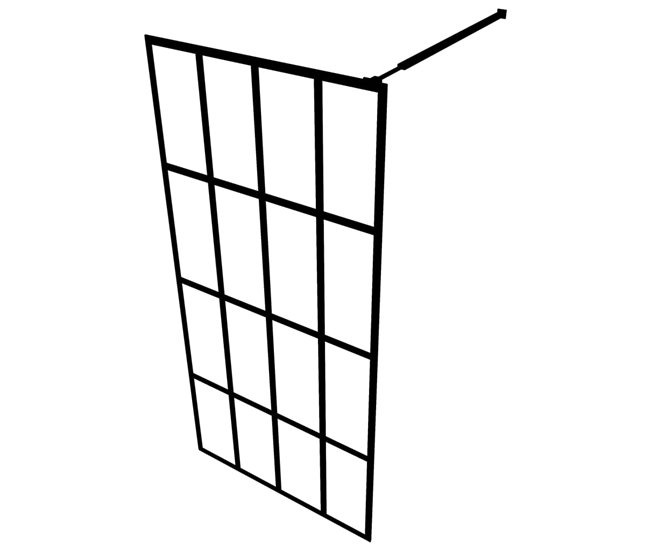 Conforama VidaXL Mampara De Ducha De Vidrio Templado Transparente 90x195 Cm