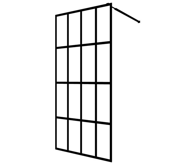 Conforama vidaXL Mampara de ducha de vidrio templado transparente 90x195 cm