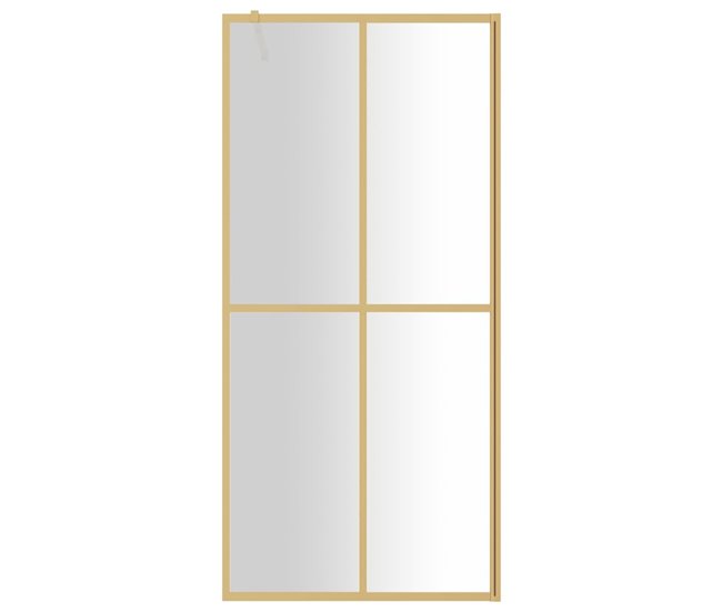 Conforama VidaXL Mampara Puerta De Ducha Vidrio Transparente ESG Dorado 80x195cm