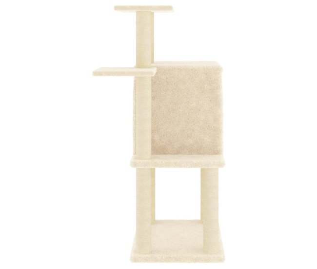 Conforama VidaXL Rascador Para Gatos Con Postes De Sisal Color Crema 97 Cm