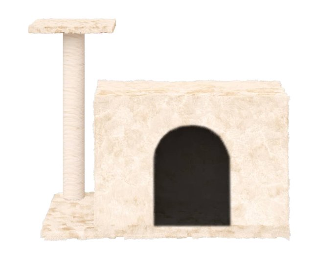 Conforama VidaXL Rascador Para Gatos Con Postes De Sisal Color Crema 51 Cm