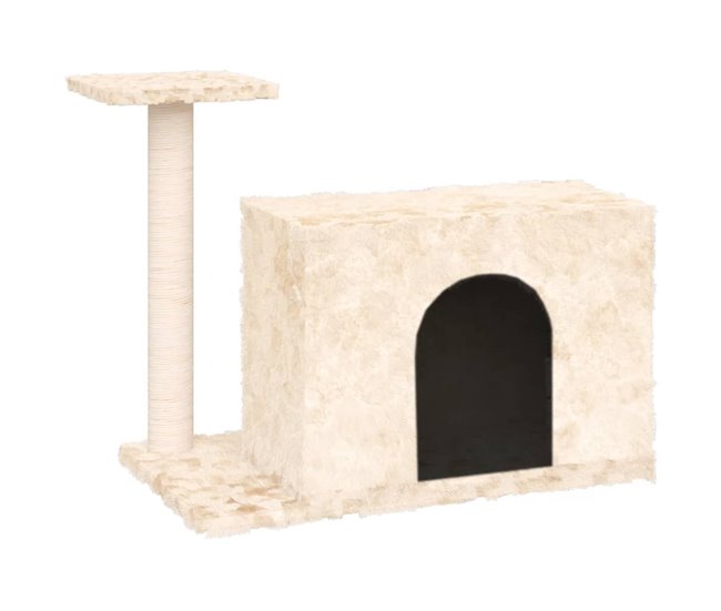 Conforama vidaXL Rascador para gatos con postes de sisal color crema 51 cm