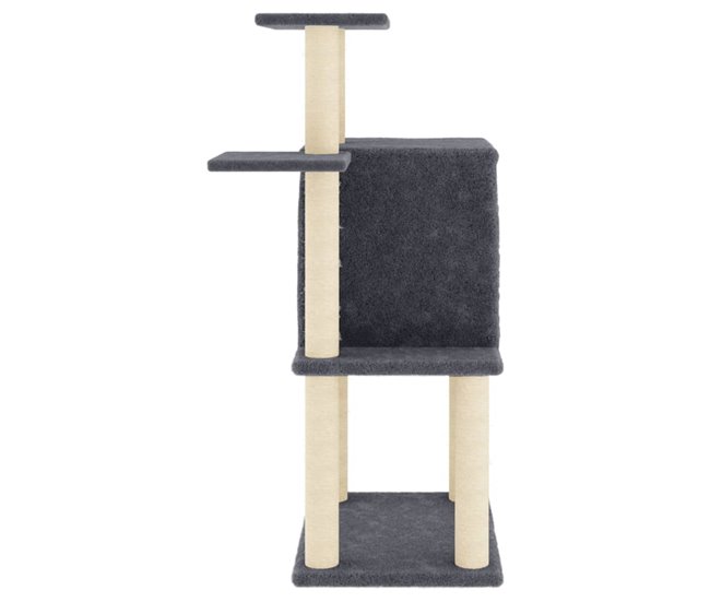 Conforama VidaXL Rascador Para Gatos Con Postes De Sisal Gris Oscuro 97 Cm